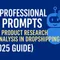 12 Professional AI Prompts for Product Research in Dropshipping (2025 Guide)