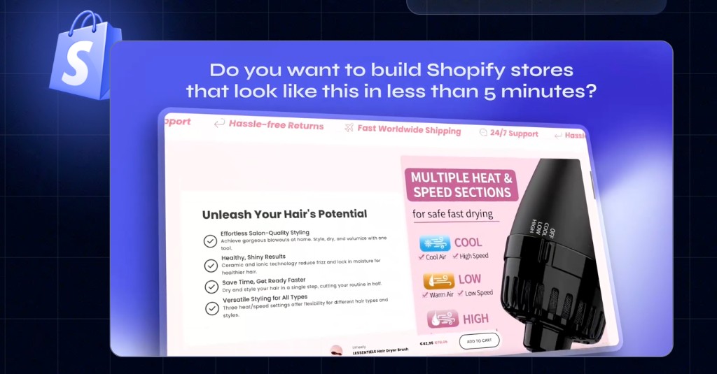 Example AI-generated Shopify product page
